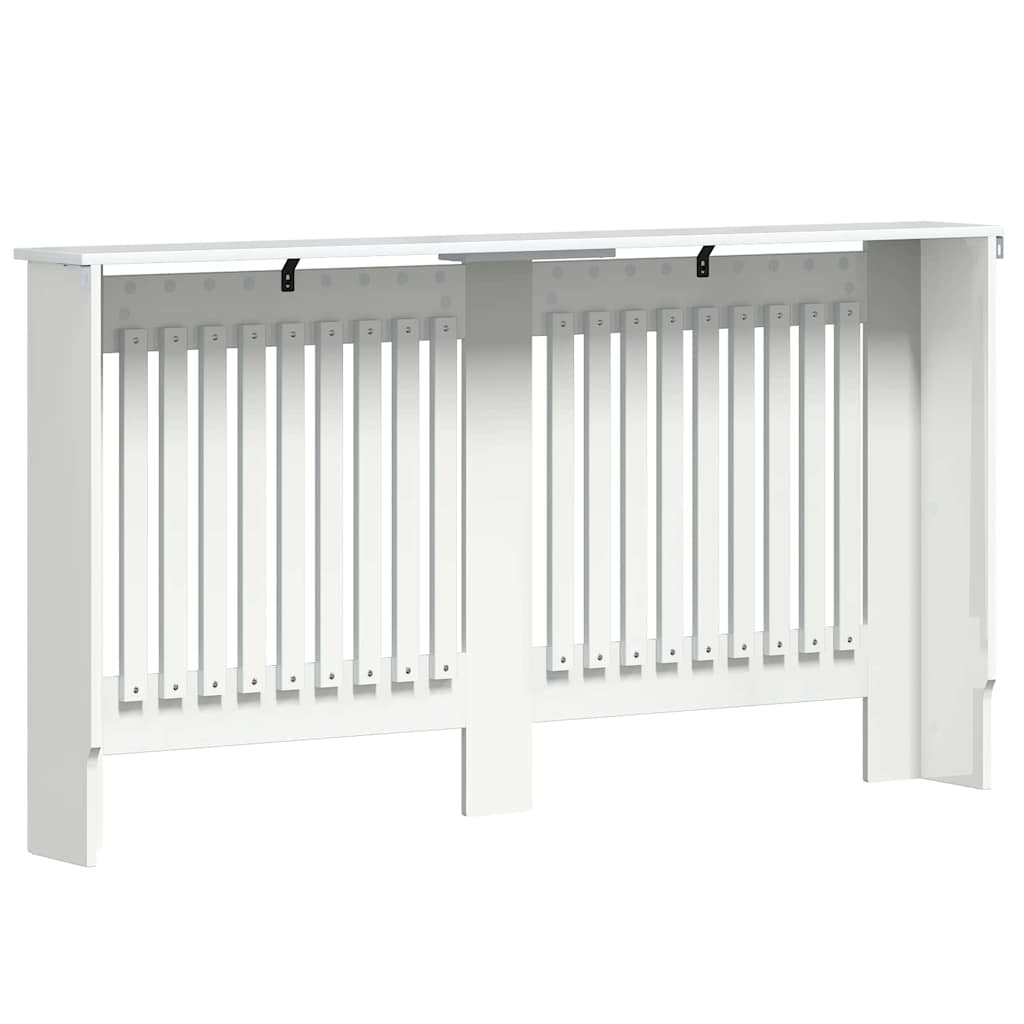 Capac pentru radiator Alb lucios 152 x 19 x 81,5 cm GartenMobel Dekor