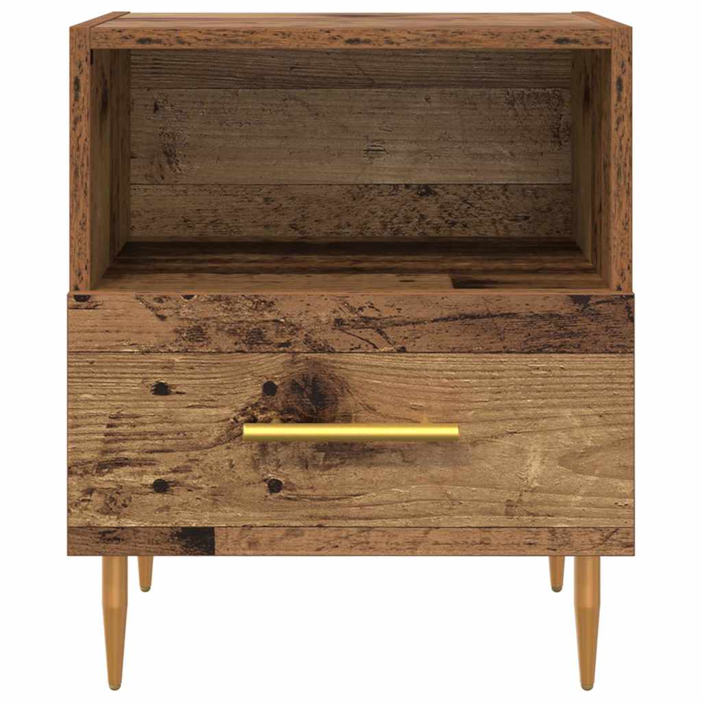 Noptieră 2 pcs Lemn vechi 40 x 35 x 47.5 cm Lemn compozit GartenMobel Dekor