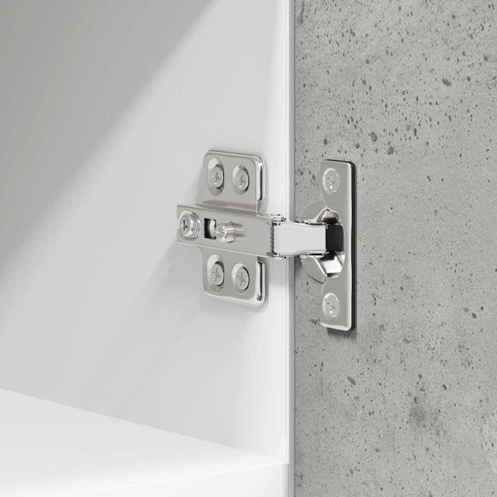 Dulap suspendat Riga 2 pcs Gri beton și Alb 30 x 31 x 40 cm GartenMobel Dekor