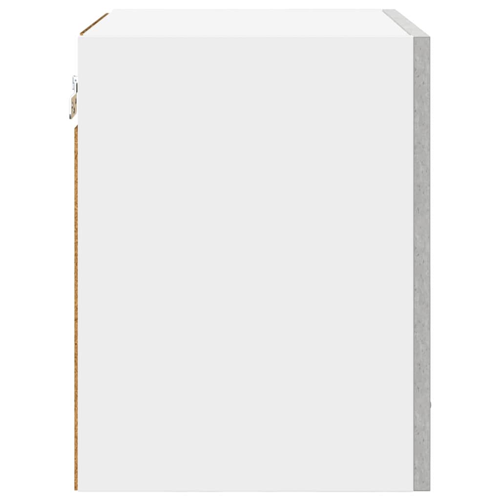 Dulap suspendat Riga 2 pcs Gri beton și Alb 40 x 31 x 40 cm GartenMobel Dekor