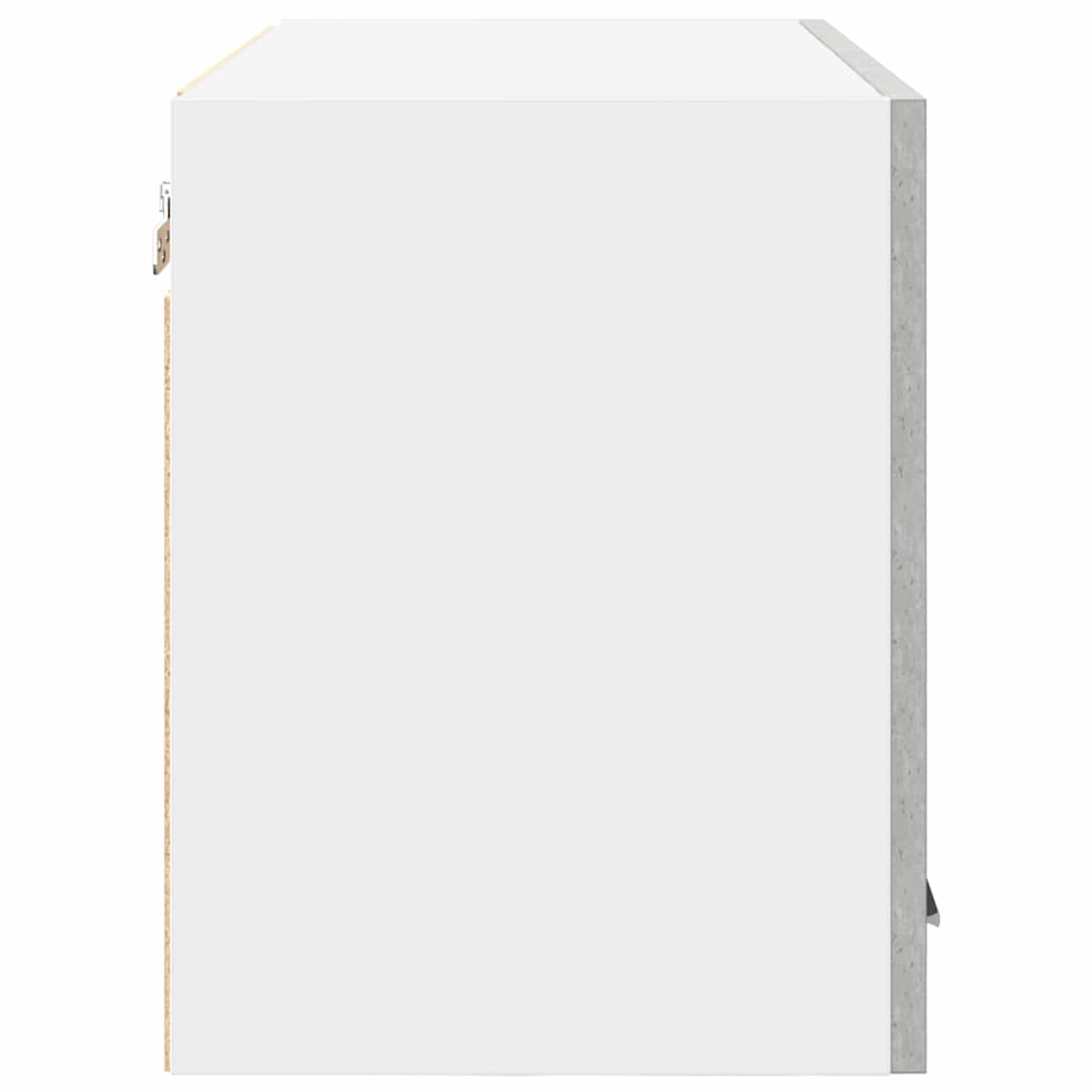 Dulap suspendat Riga 2 pcs Gri beton și Alb 60 x 31 x 40 cm GartenMobel Dekor