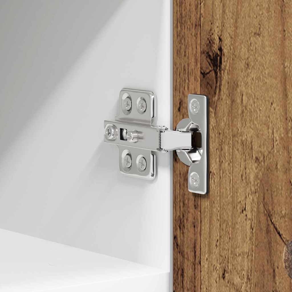 Dulap suspendat Riga 2 pcs Lemn vechi și Alb 30 x 31 x 40 cm GartenMobel Dekor