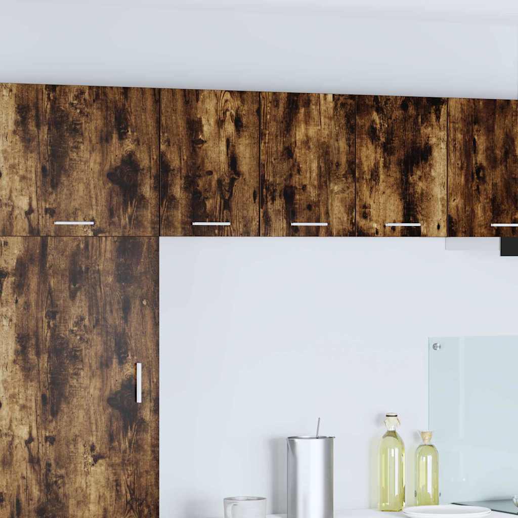 Dulap suspendat Riga 2 pcs Stejar afumat și alb 30 x 31 x 40 cm GartenMobel Dekor