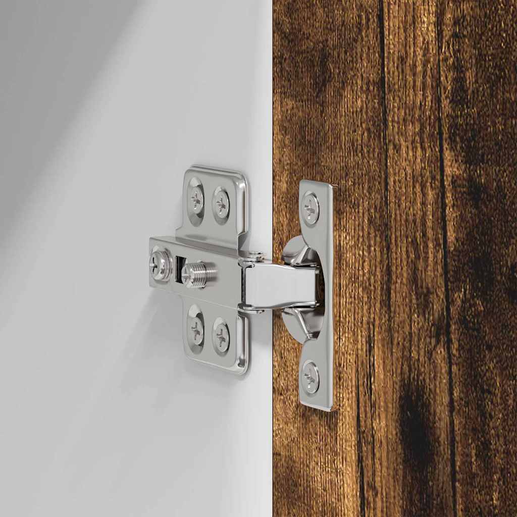 Dulap suspendat Riga 2 pcs Stejar afumat și alb 50 x 31 x 40 cm GartenMobel Dekor