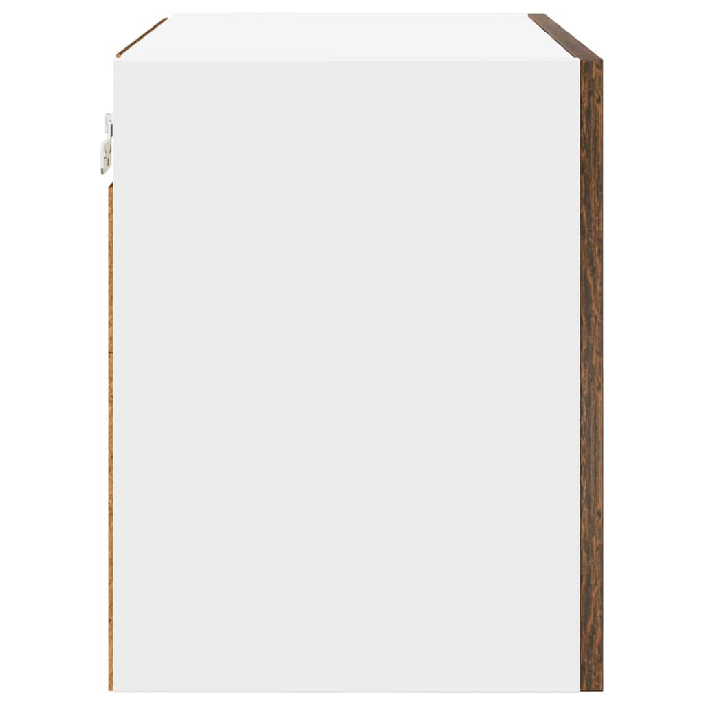 Dulap suspendat Riga 2 pcs Stejar afumat și alb 50 x 31 x 40 cm GartenMobel Dekor