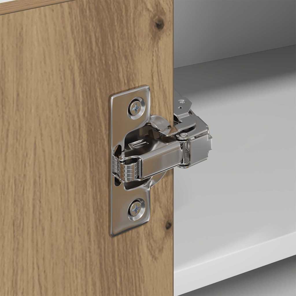 Dulap suspendat Riga Stejar Artisan și Alb 57 x 57 x 40 cm GartenMobel Dekor