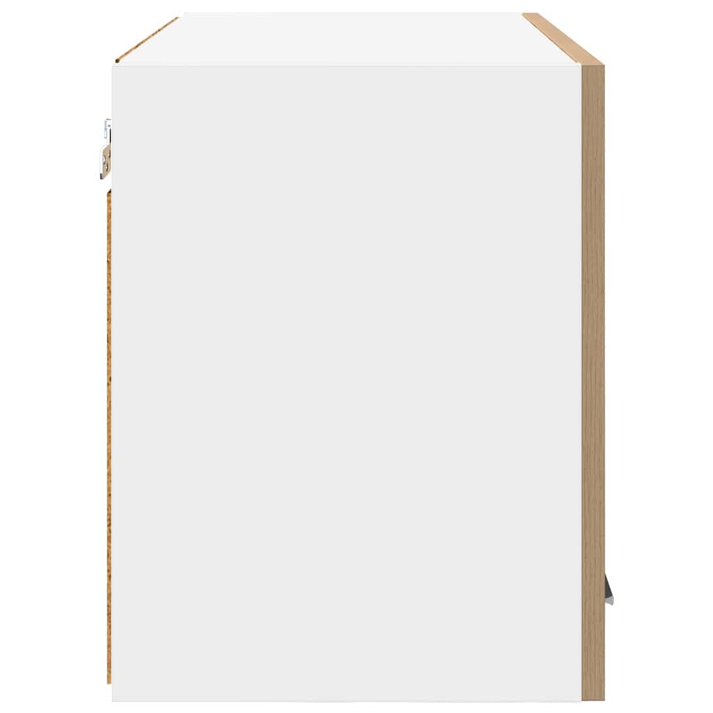 Dulap suspendat Riga Stejar Artisan și Alb 60 x 31 x 40 cm GartenMobel Dekor