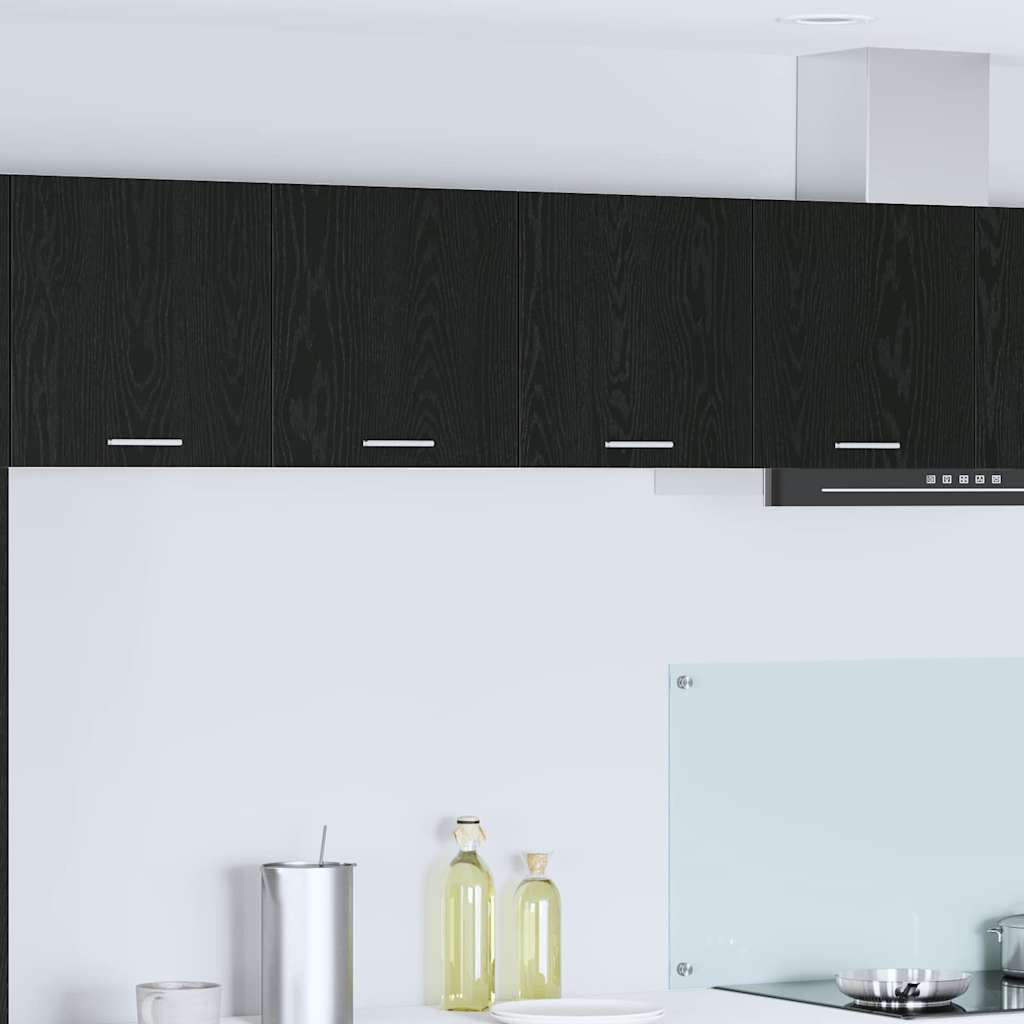 Dulap suspendat Riga Stejar Negru 80 x 31 x 40 cm Lemn compozit GartenMobel Dekor