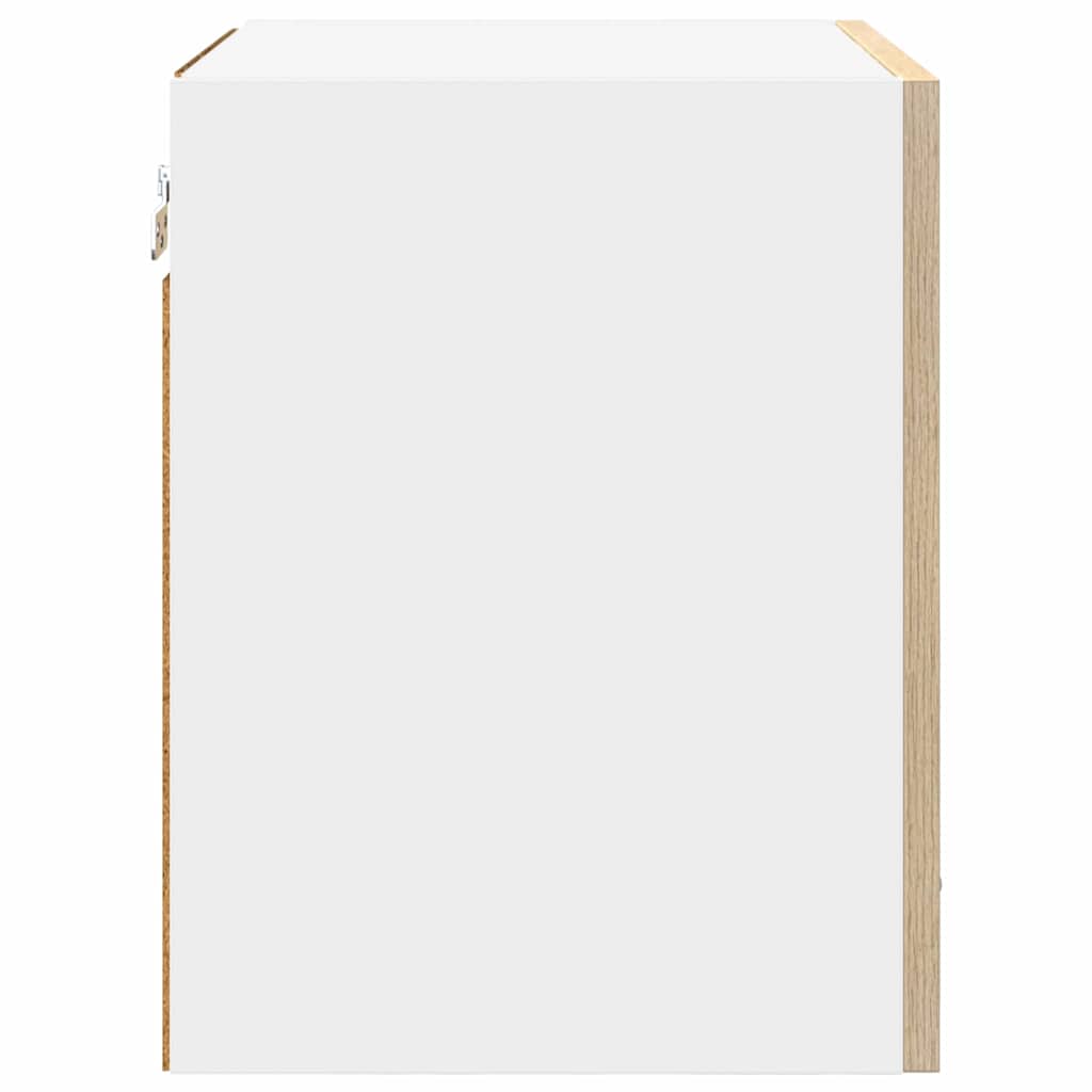 Dulap suspendat Riga Stejar Sonoma și Alb 40 x 31 x 40 cm GartenMobel Dekor