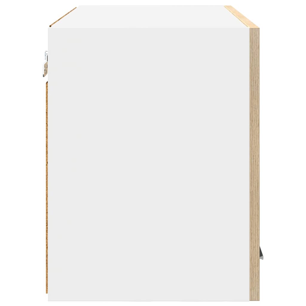 Dulap suspendat Riga Stejar Sonoma și Alb 60 x 31 x 40 cm GartenMobel Dekor