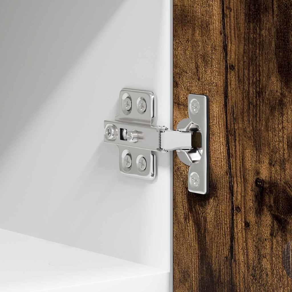 Dulap suspendat Riga Stejar afumat și alb 30 x 31 x 40 cm GartenMobel Dekor