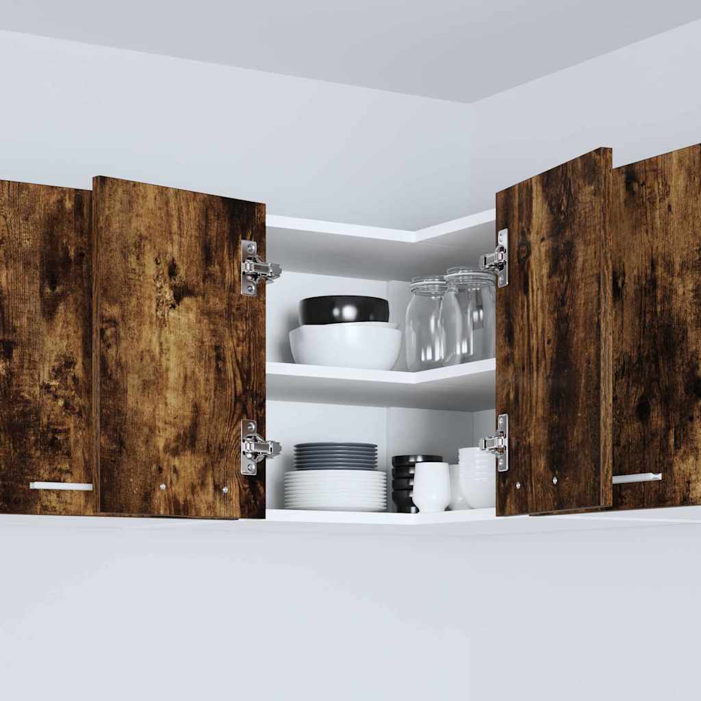 Dulap suspendat Riga Stejar afumat și alb 57 x 57 x 40 cm GartenMobel Dekor