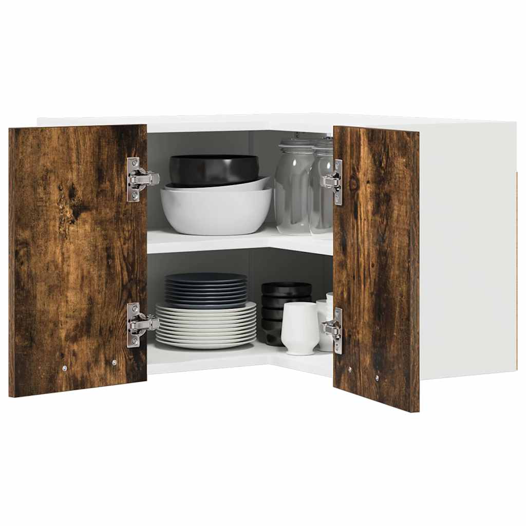 Dulap suspendat Riga Stejar afumat și alb 57 x 57 x 40 cm GartenMobel Dekor