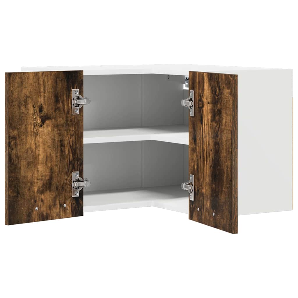 Dulap suspendat Riga Stejar afumat și alb 57 x 57 x 40 cm GartenMobel Dekor