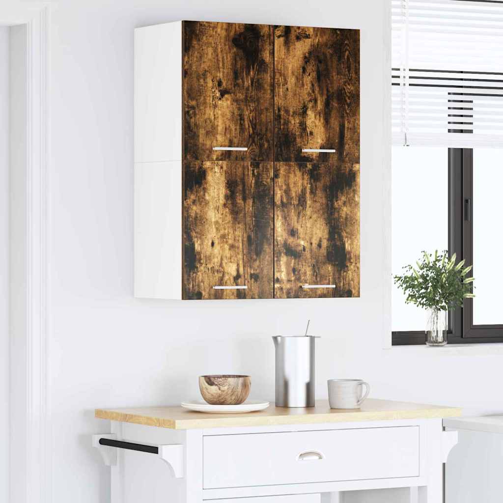 Dulap suspendat Riga Stejar afumat și alb 60 x 31 x 40 cm GartenMobel Dekor