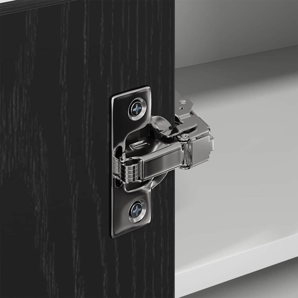 Dulap suspendat Riga Stejar negru și Alb 57 x 57 x 40 cm GartenMobel Dekor