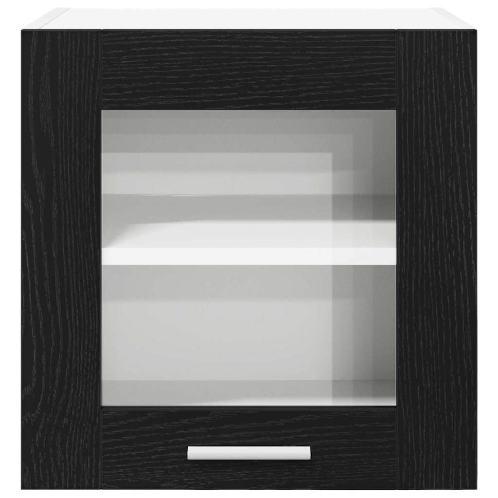 Dulap suspendat cu raft Riga 2 pcs Stejar Negru 40 x 31 x 40 cm GartenMobel Dekor