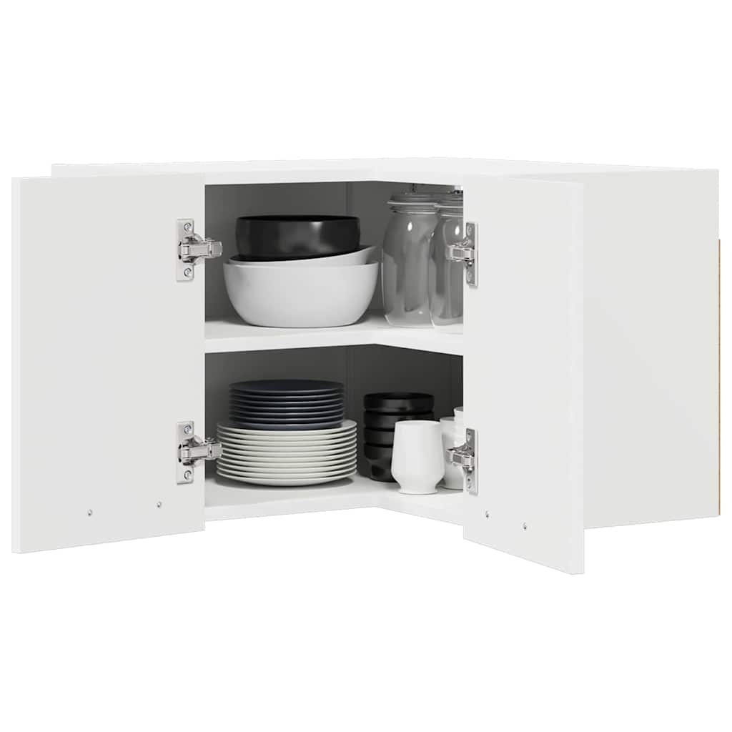 Dulap suspendat cu raft Riga Alb 57 x 57 x 40 cm Lemn compozit GartenMobel Dekor