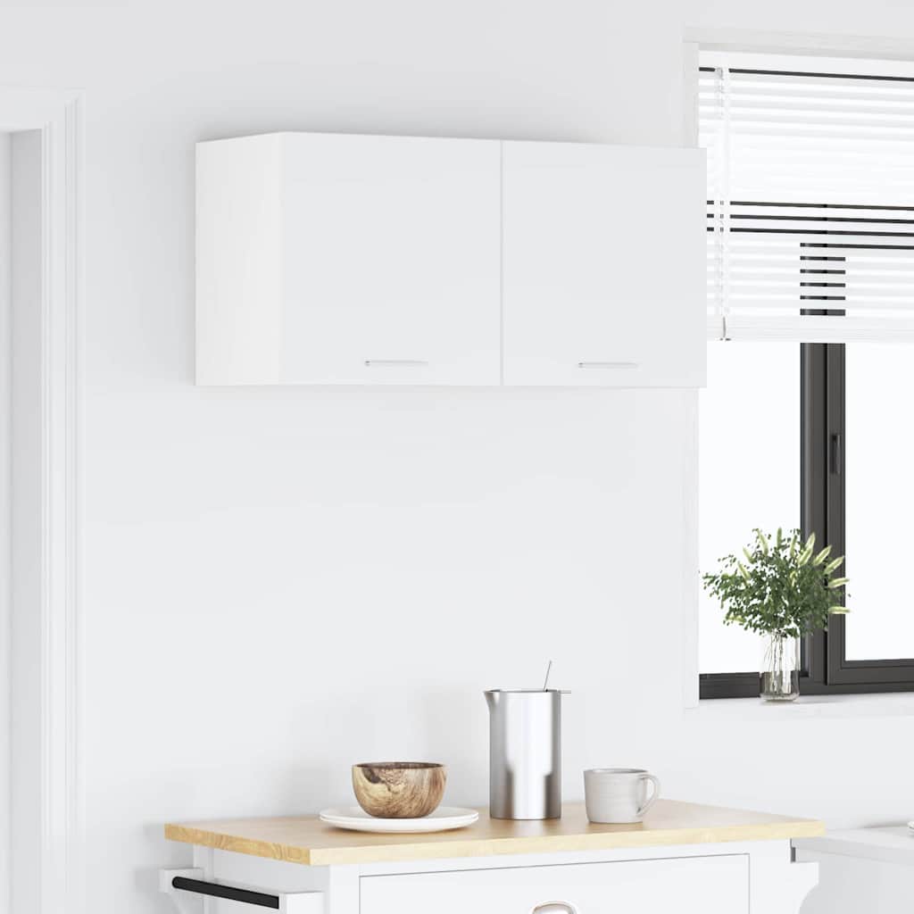 Dulap suspendat cu raft Riga Alb 80 x 31 x 40 cm Lemn compozit GartenMobel Dekor