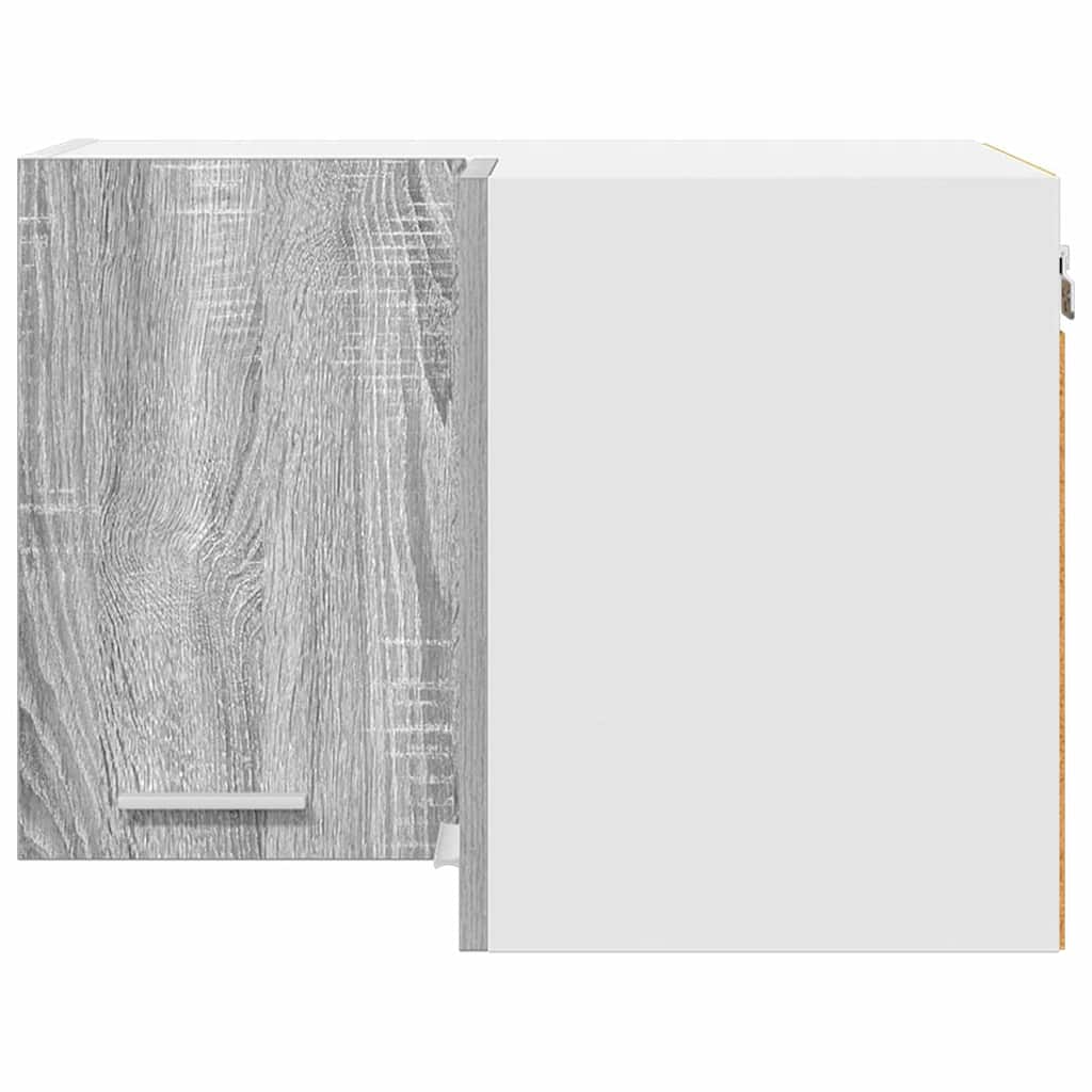 Dulap suspendat cu raft Riga Gri Sonoma și Alb 57 x 57 x 40 cm GartenMobel Dekor