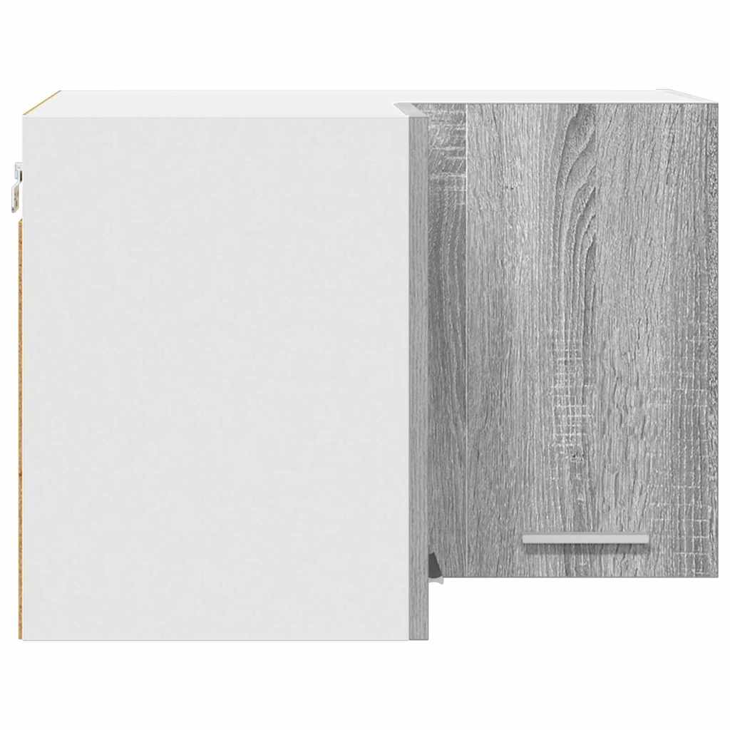 Dulap suspendat cu raft Riga Gri Sonoma și Alb 57 x 57 x 40 cm GartenMobel Dekor