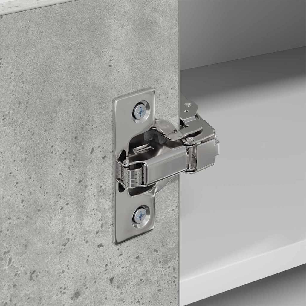 Dulap suspendat cu raft Riga Gri beton și Alb 57 x 57 x 40 cm GartenMobel Dekor