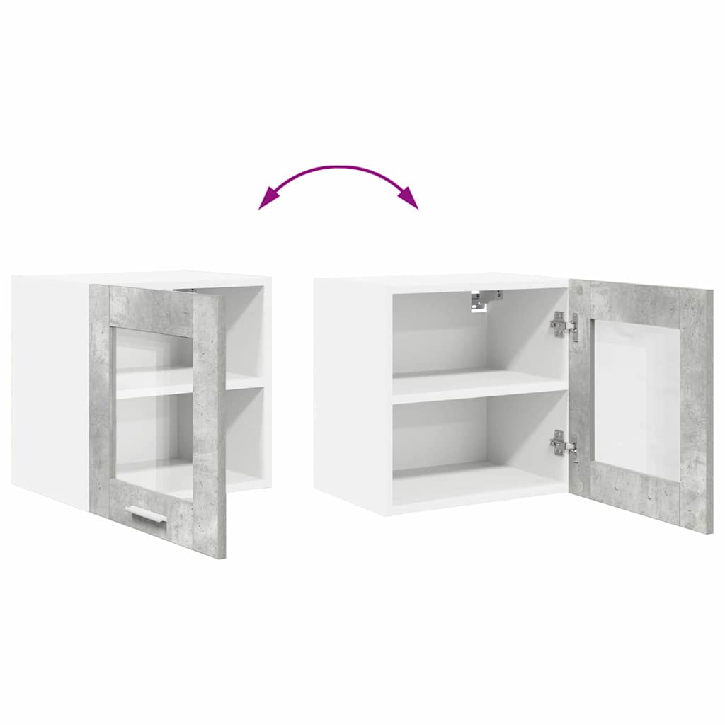 Dulap suspendat cu raft Riga Gri din beton 40 x 31 x 40 cm GartenMobel Dekor