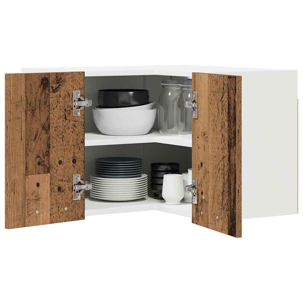 Dulap suspendat cu raft Riga Lemn vechi și Alb 57 x 57 x 40 cm GartenMobel Dekor