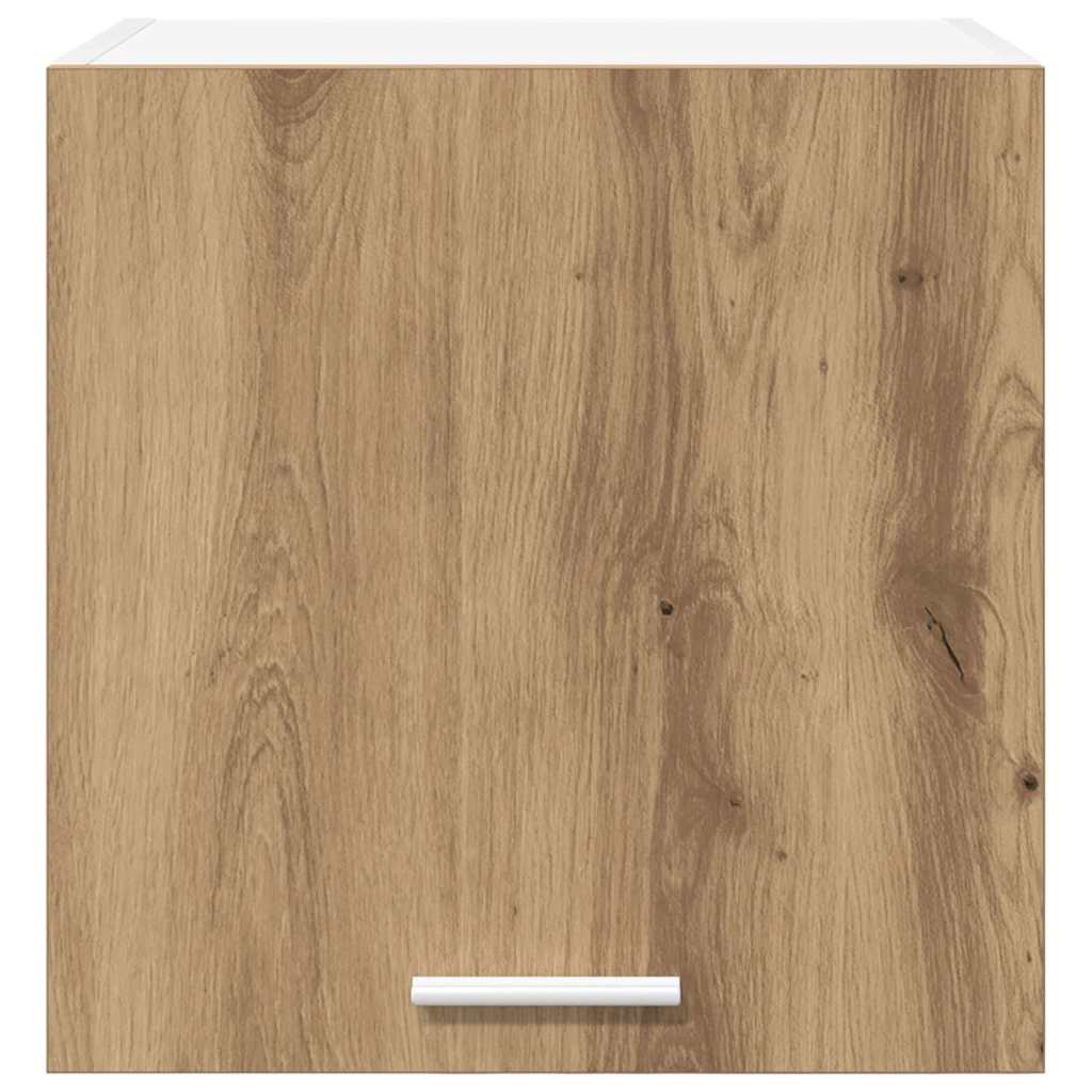 Dulap suspendat cu raft cu ușă Riga 2 pcs Stejar Artisan și Alb GartenMobel Dekor