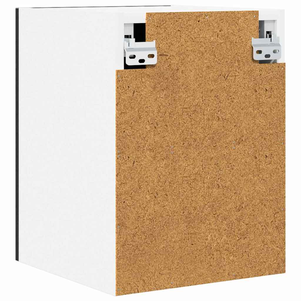 Dulap suspendat cu ușă Riga Stejar negru și Alb 30 x 31 x 40 cm GartenMobel Dekor