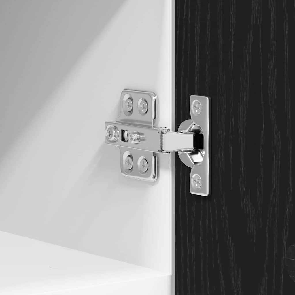 Dulap suspendat cu ușă Riga Stejar negru și Alb 30 x 31 x 40 cm GartenMobel Dekor