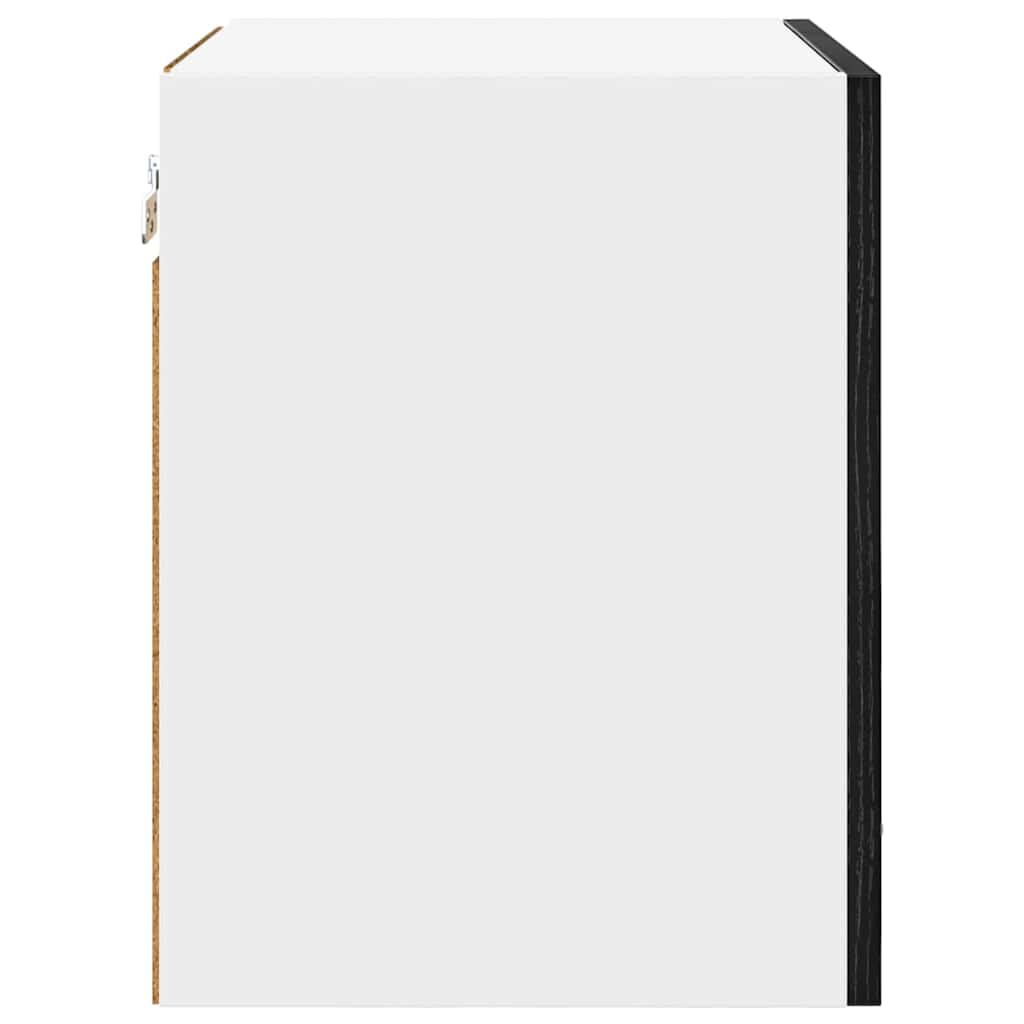 Dulap suspendat cu ușă Riga Stejar negru și Alb 40 x 31 x 40 cm GartenMobel Dekor