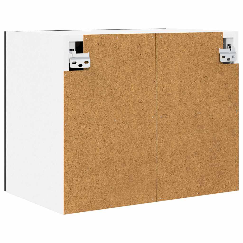 Dulap suspendat cu ușă Riga Stejar negru și Alb 50 x 31 x 40 cm GartenMobel Dekor