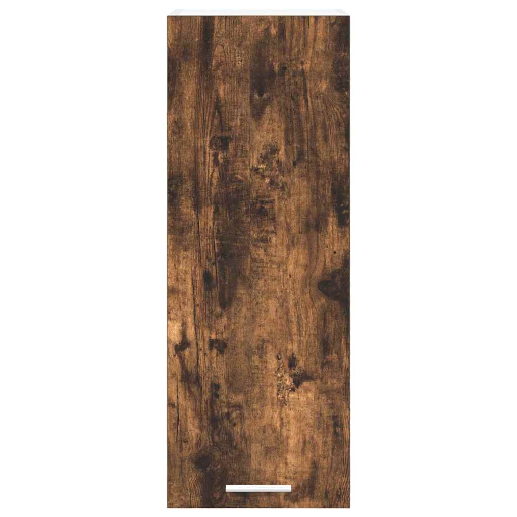 Dulap suspendat Riga 2 pcs Stejar afumat și alb 30 x 31 x 80 cm GartenMobel Dekor