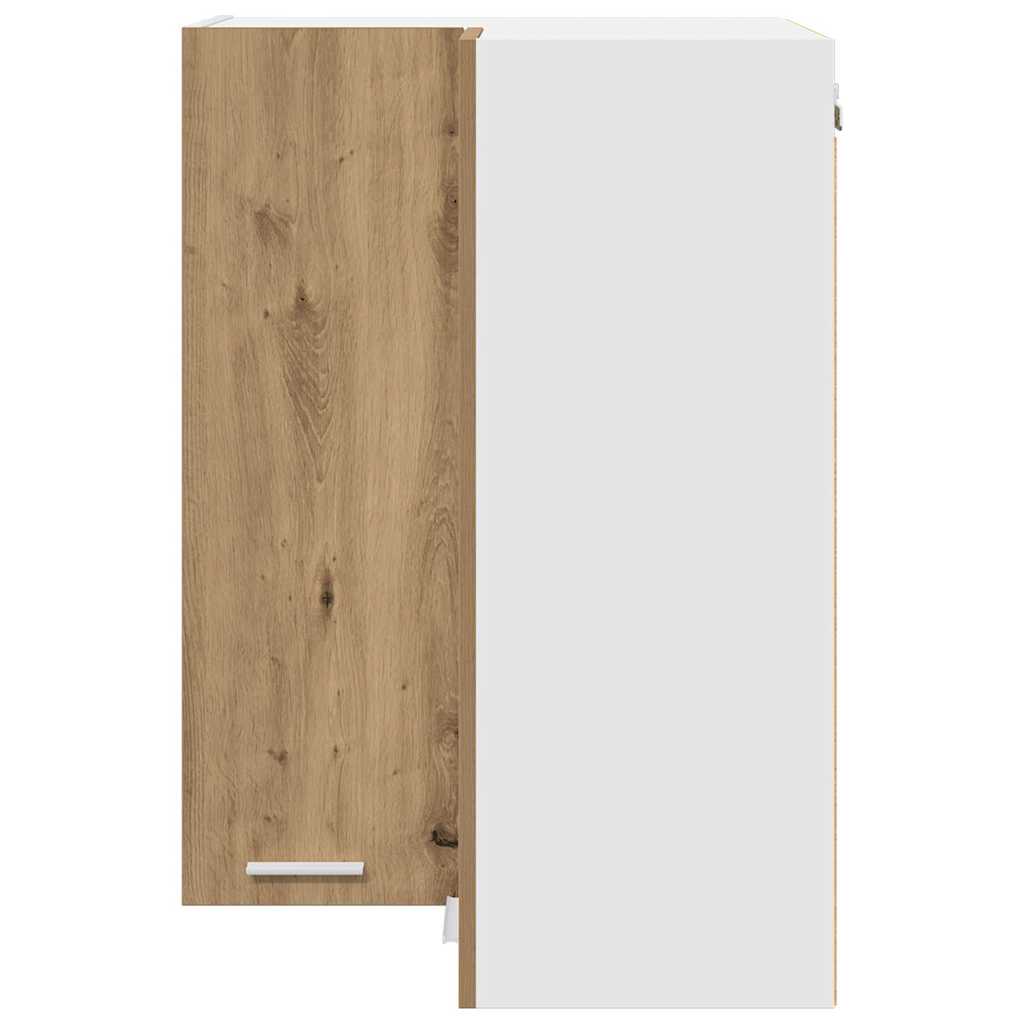 Dulap suspendat Riga Stejar Artisan și Alb 57 x 57 x 80 cm GartenMobel Dekor