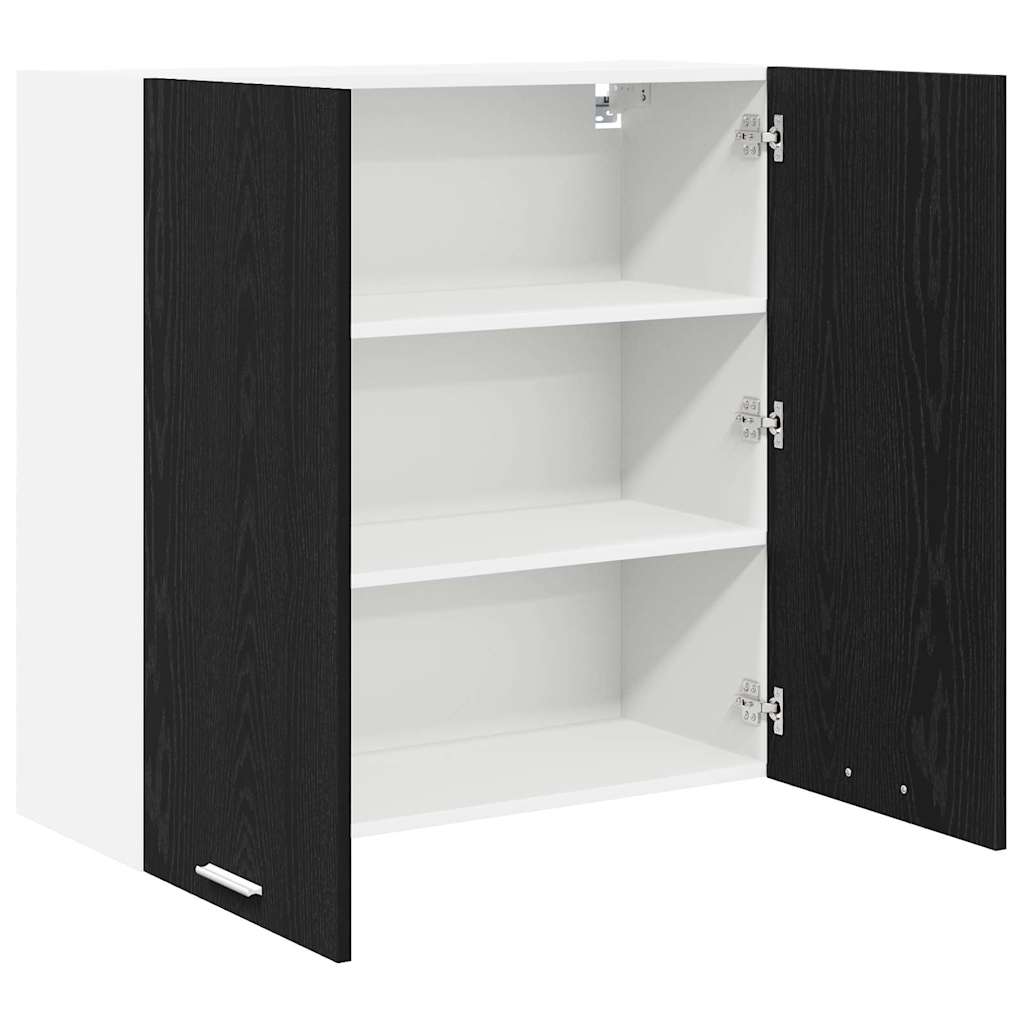 Dulap suspendat Riga Stejar Negru 80 x 31 x 80 cm Lemn compozit GartenMobel Dekor