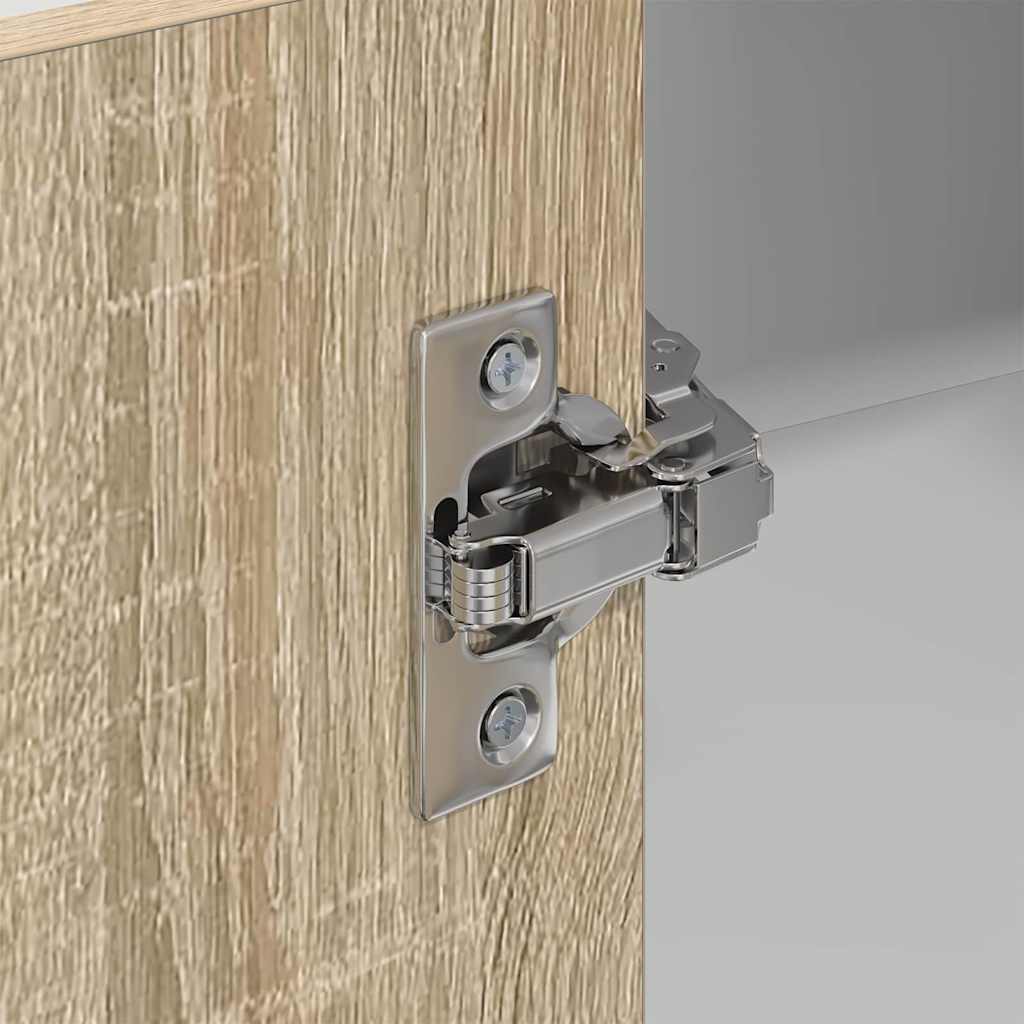 Dulap suspendat Riga Stejar Sonoma și Alb 57 x 57 x 80 cm GartenMobel Dekor