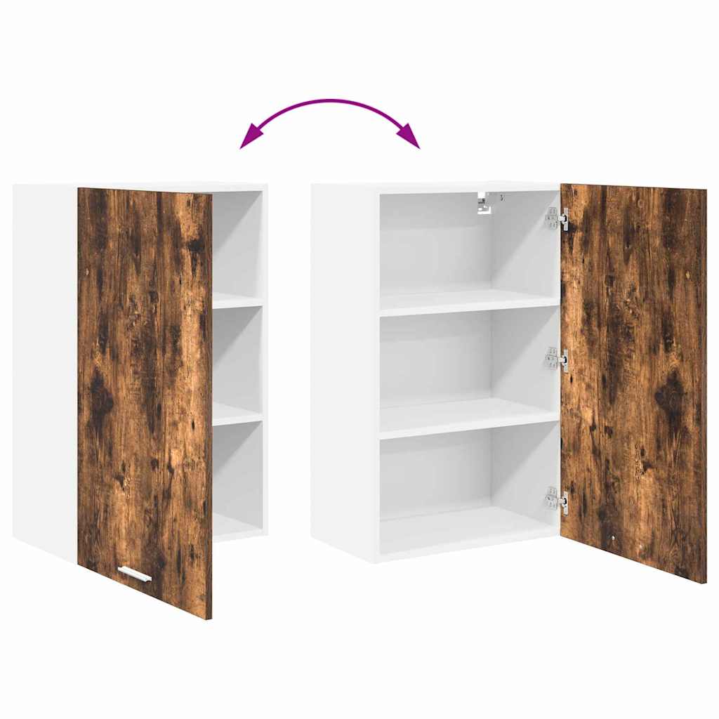 Dulap suspendat Riga Stejar afumat și alb 50 x 31 x 80 cm GartenMobel Dekor
