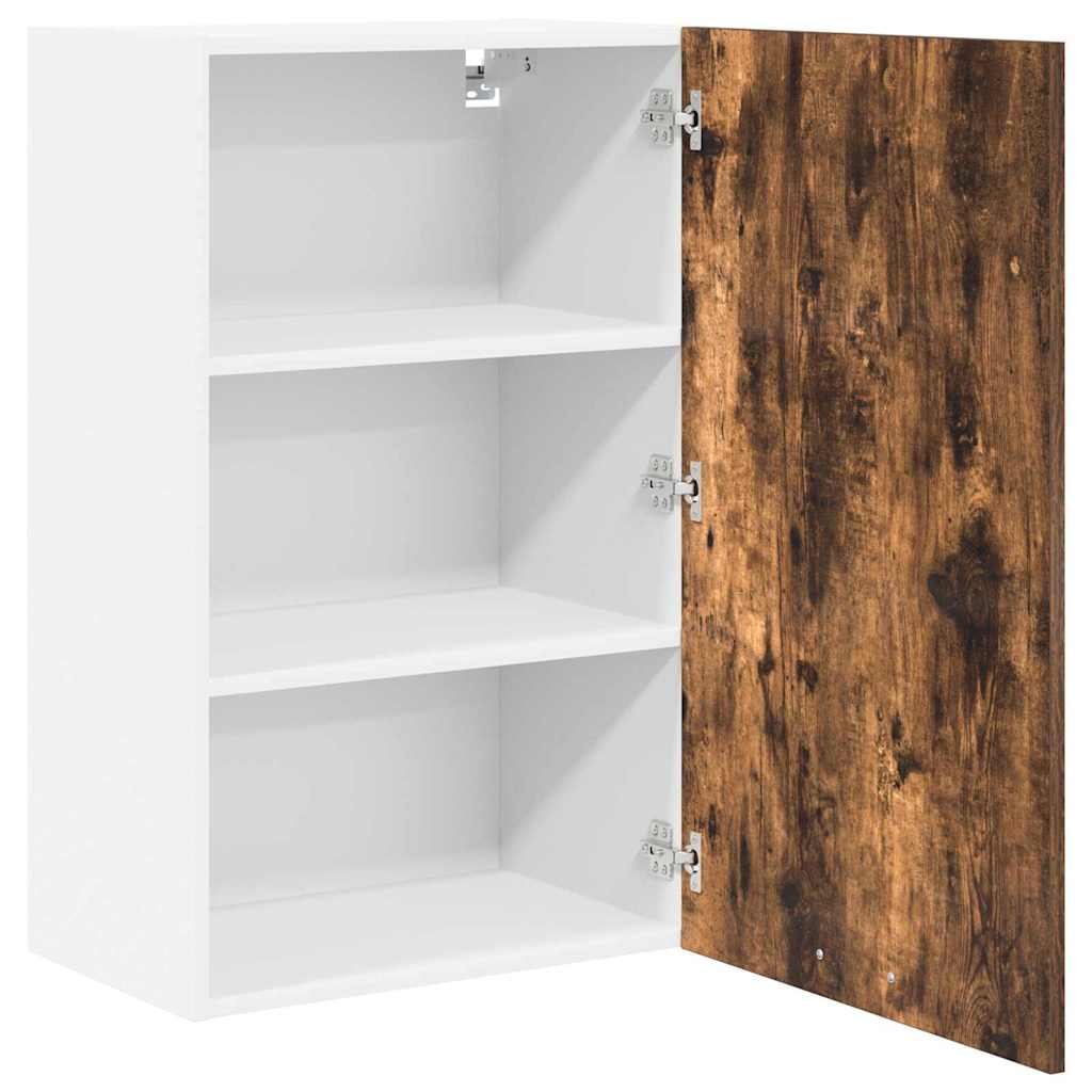 Dulap suspendat Riga Stejar afumat și alb 50 x 31 x 80 cm GartenMobel Dekor