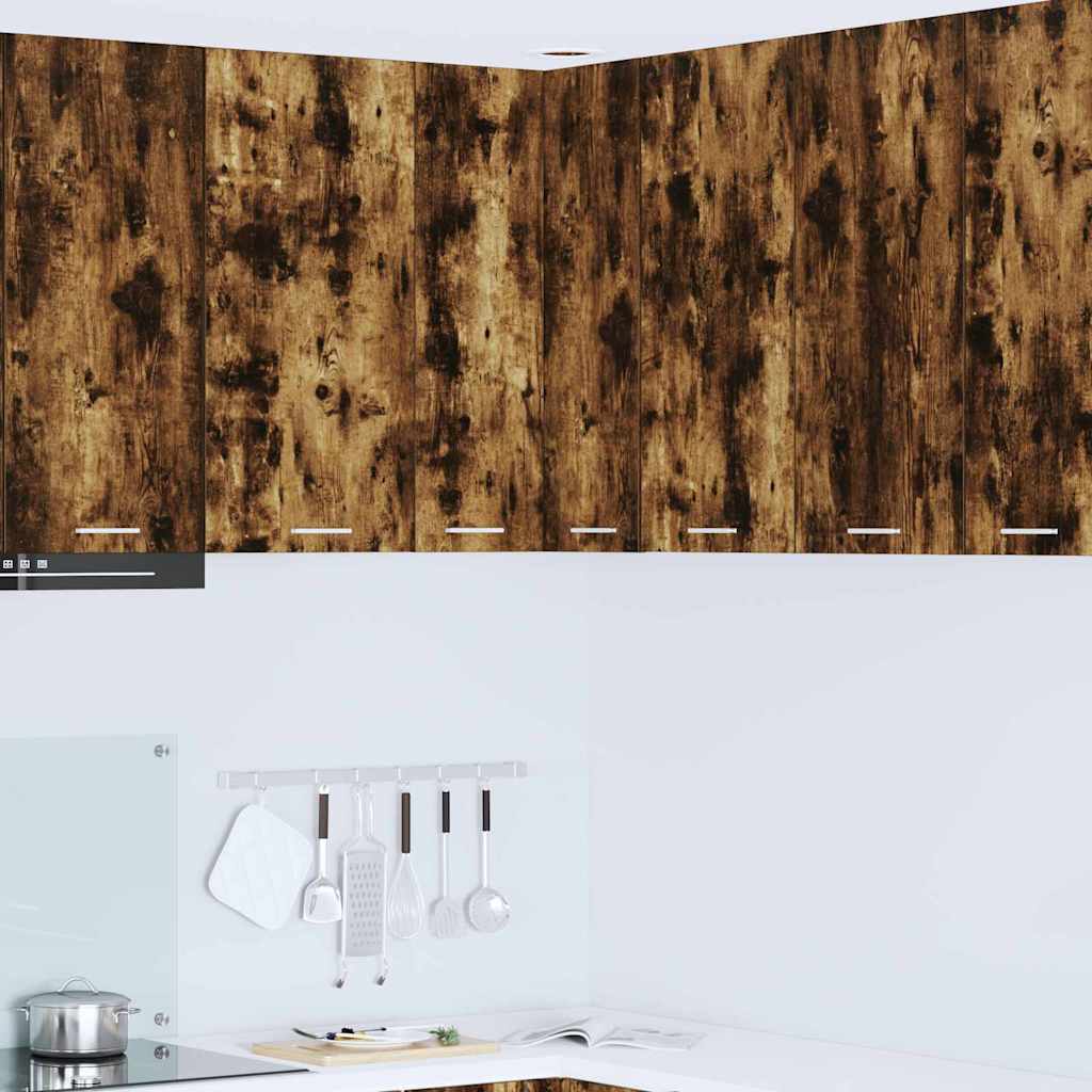 Dulap suspendat Riga Stejar afumat și alb 57 x 57 x 80 cm GartenMobel Dekor