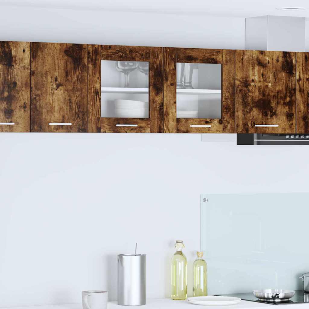 Dulap suspendat Riga Stejar afumat și alb 80 x 31 x 40 cm GartenMobel Dekor