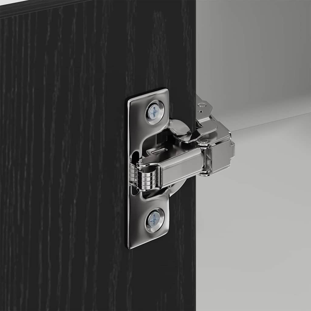 Dulap suspendat Riga Stejar negru și Alb 57 x 57 x 80 cm GartenMobel Dekor