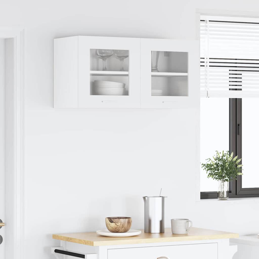 Dulap suspendat cu raft Riga Alb 80 x 31 x 40 cm Lemn compozit GartenMobel Dekor