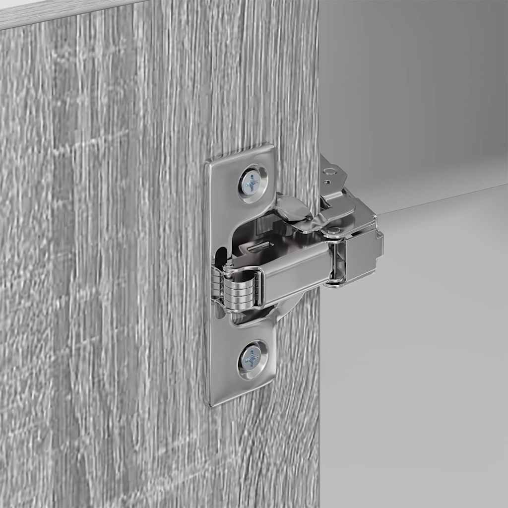 Dulap suspendat cu raft Riga Gri Sonoma și Alb 57 x 57 x 80 cm GartenMobel Dekor