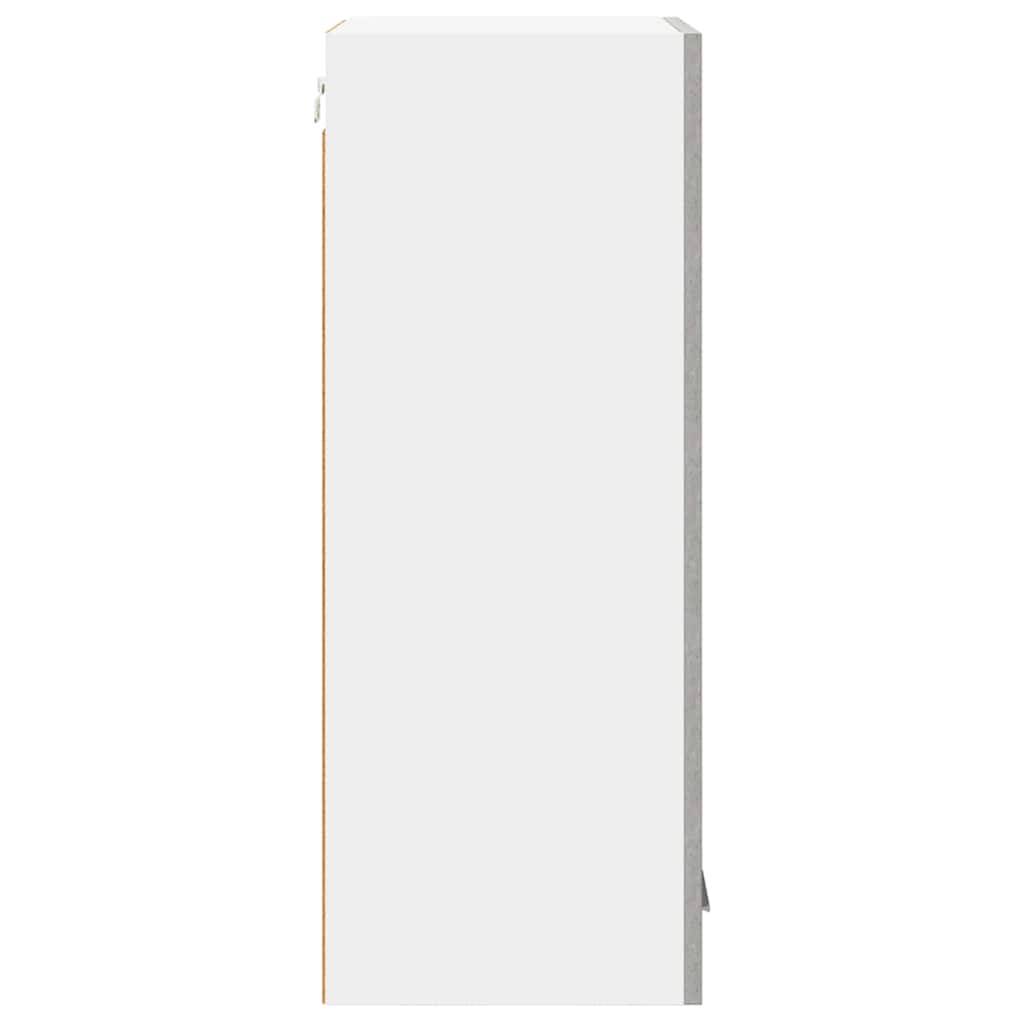 Dulap suspendat cu raft Riga Gri beton și Alb 40 x 31 x 80 cm GartenMobel Dekor