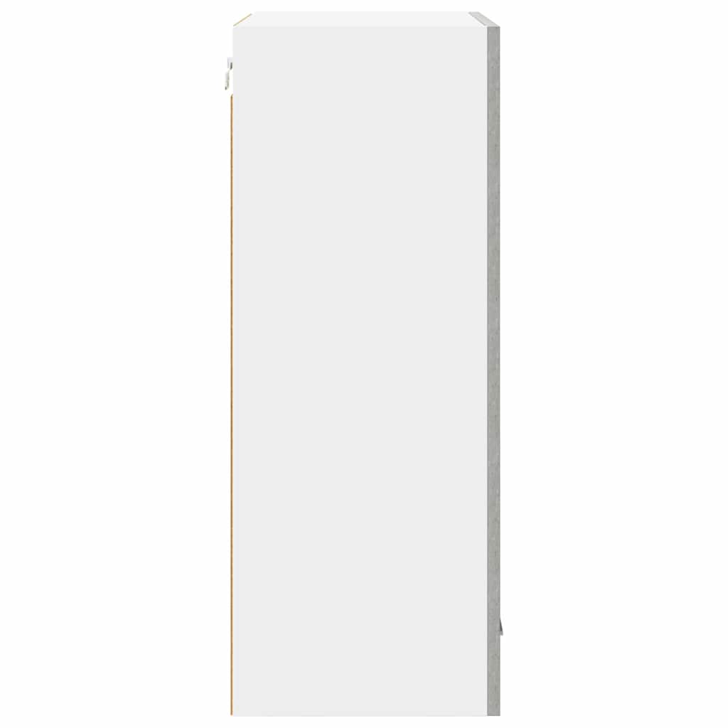 Dulap suspendat cu raft Riga Gri beton și Alb 50 x 31 x 80 cm GartenMobel Dekor