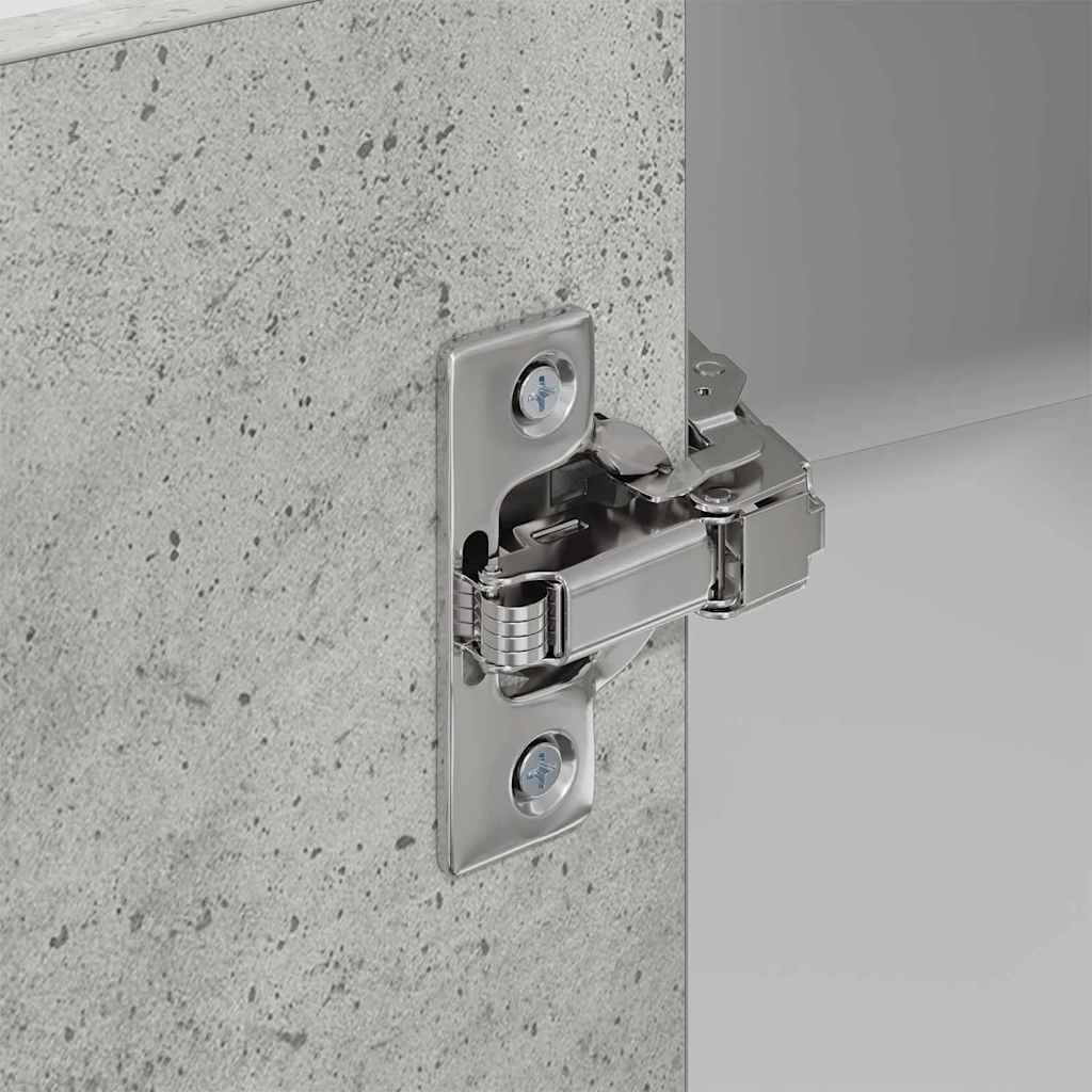 Dulap suspendat cu raft Riga Gri beton și Alb 57 x 57 x 80 cm GartenMobel Dekor