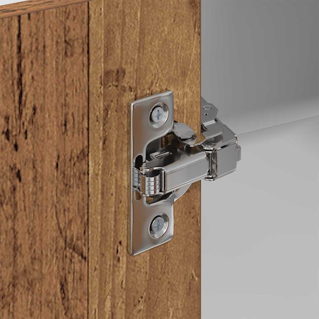 Dulap suspendat cu raft Riga Lemn vechi și Alb 57 x 57 x 80 cm GartenMobel Dekor