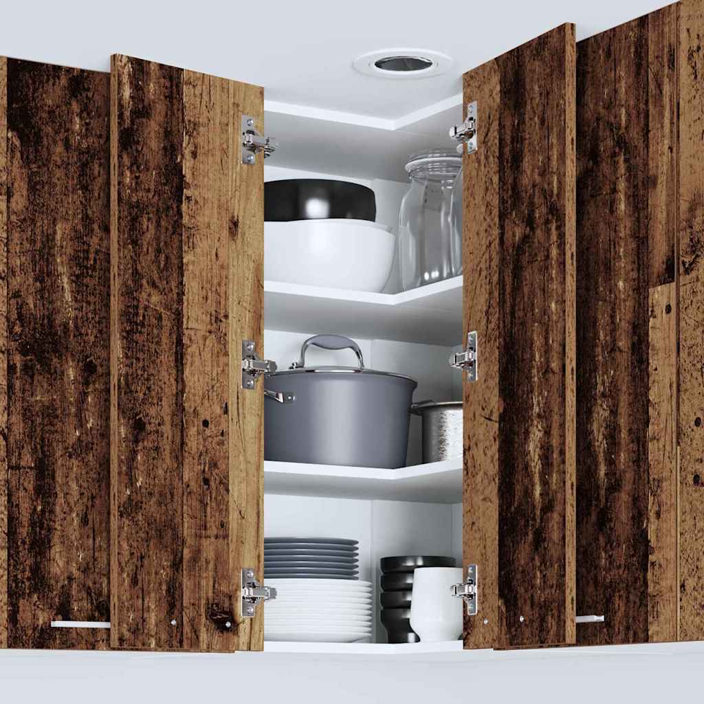 Dulap suspendat cu raft Riga Lemn vechi și Alb 57 x 57 x 80 cm GartenMobel Dekor