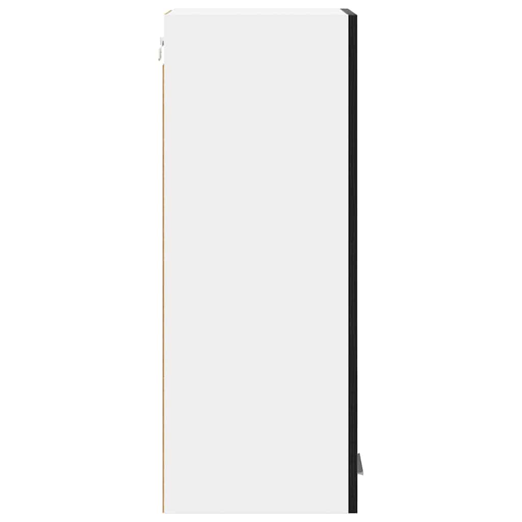 Dulap suspendat cu ușă Riga Stejar negru și Alb 30 x 31 x 80 cm GartenMobel Dekor
